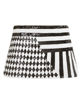 Jacquard miniskirt with sequin embellishment -  | Dolce & Gabbana