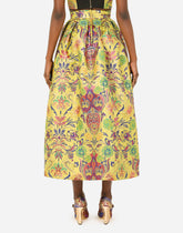 Pencil skirt in floral lurex jacquard -  | Dolce &amp; Gabbana