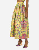 Pencil skirt in floral lurex jacquard -  | Dolce &amp; Gabbana