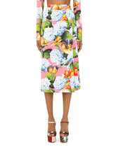 Hydrangea-print cady pencil skirt -  | Dolce & Gabbana
