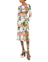 Hydrangea-print cady pencil skirt -  | Dolce & Gabbana