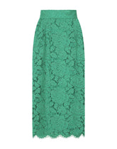 Branded stretch lace midi skirt -  | Dolce &amp; Gabbana