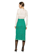 Branded stretch lace midi skirt -  | Dolce &amp; Gabbana