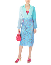 Laminated lace midi skirt -  | Dolce &amp; Gabbana