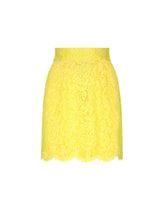 Branded floral cordonetto lace miniskirt -  | Dolce & Gabbana