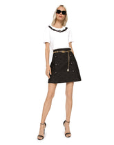 Jacquard miniskirt with all-over DG logo -  | Dolce &amp; Gabbana