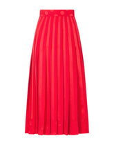 Longuette skirt in satin jacquard -  | Dolce & Gabbana