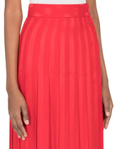 Longuette skirt in satin jacquard -  | Dolce & Gabbana