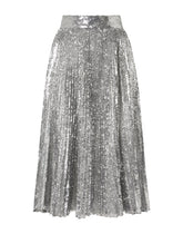 Pleated midi skirt with mini-sequins -  | Dolce &amp; Gabbana