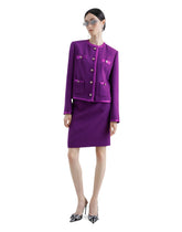 Midi pencil skirt in wool crepe -  | Dolce &amp; Gabbana