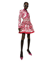 Short Majolica-print poplin skirt -  | Dolce & Gabbana