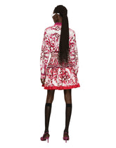 Short Majolica-print poplin skirt -  | Dolce & Gabbana