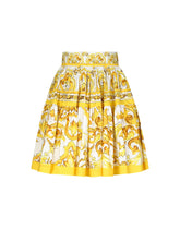 Short Majolica-print poplin skirt -  | Dolce &amp; Gabbana
