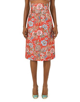 Floral lurex jacquard midi skirt -  | Dolce & Gabbana