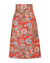 Floral lurex jacquard midi skirt -  | Dolce & Gabbana