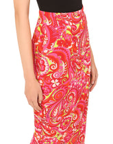 60s-print charmeuse pencil skirt -  | Dolce & Gabbana