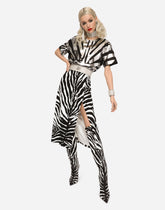 Zebra-print cady calf-length skirt -  | Dolce & Gabbana