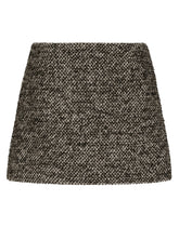 Short skirt in salt and pepper tweed -  | Dolce &amp; Gabbana