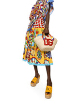 Poplin midi skirt with Carretto print -  | Dolce & Gabbana