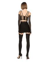 Jersey miniskirt with branded elastic -  | Dolce & Gabbana