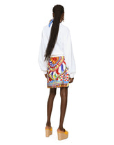 Short Carretto-print twill skirt -  | Dolce &amp; Gabbana