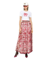 Long majolica-print chiffon skirt -  | Dolce & Gabbana