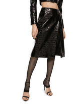Alligator-print midi skirt -  | Dolce & Gabbana