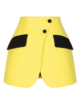 Woolen miniskirt with contrasting pockets -  | Dolce & Gabbana