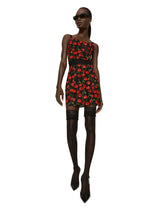 Short marquisette skirt with branded elastic -  | Dolce & Gabbana
