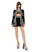 Tweed and denim miniskirt -  | Dolce &amp; Gabbana