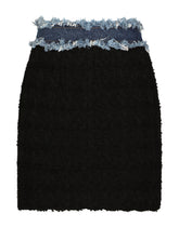 Tweed and denim miniskirt -  | Dolce &amp; Gabbana