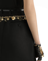 Short skirt in double wool crêpe -  | Dolce &amp; Gabbana