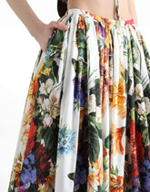 Flower-bouquet print midi skirt -  | Dolce &amp; Gabbana