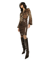 Midi skirt in shiny satin -  | Dolce & Gabbana