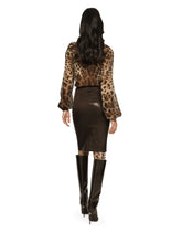 Midi skirt in shiny satin -  | Dolce & Gabbana