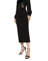 Straight-cut jersey midi skirt -  | Dolce &amp; Gabbana