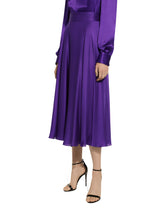 Silk calf-length circle skirt -  | Dolce & Gabbana