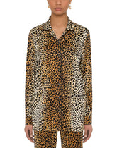 Ocelot-print satin pajama shirt -  | Dolce & Gabbana