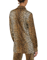 Ocelot-print satin pajama shirt -  | Dolce & Gabbana