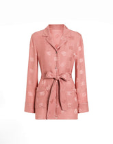 Vanity shirt in jacquard silk with allover DG print -  | Dolce &amp; Gabbana