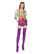 Vegetable-print till shirt with knot detail -  | Dolce & Gabbana