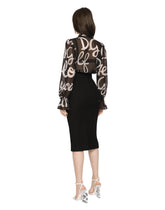 Chiffon shirt with DG Love Yourself print -  | Dolce & Gabbana