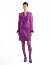 Jacquard chiffon shirt with allover DG logo -  | Dolce &amp; Gabbana