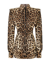 Leopard-print charmeuse shirt -  | Dolce & Gabbana