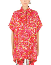 Short-sleeved silk shirt with 60s print -  | Dolce &amp; Gabbana