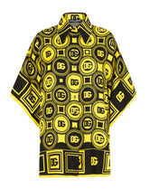 Sleeveless twill shirt with DG print -  | Dolce & Gabbana