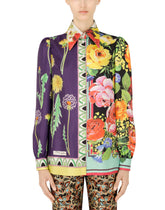 Twill shirt with mixed prints -  | Dolce & Gabbana