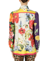 Twill shirt with mixed prints -  | Dolce & Gabbana