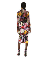 Chiffon shirt with hydrangea and floral print -  | Dolce &amp; Gabbana