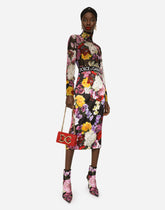 Chiffon shirt with hydrangea and floral print -  | Dolce &amp; Gabbana
